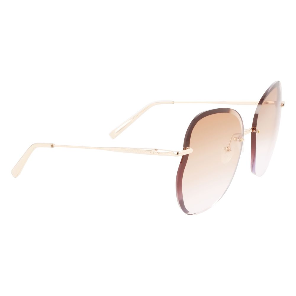 Longchamp Goldene Metall-Sonnenbrille