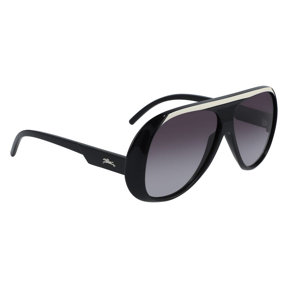 Longchamp Schwarze Plastiksonnenbrille