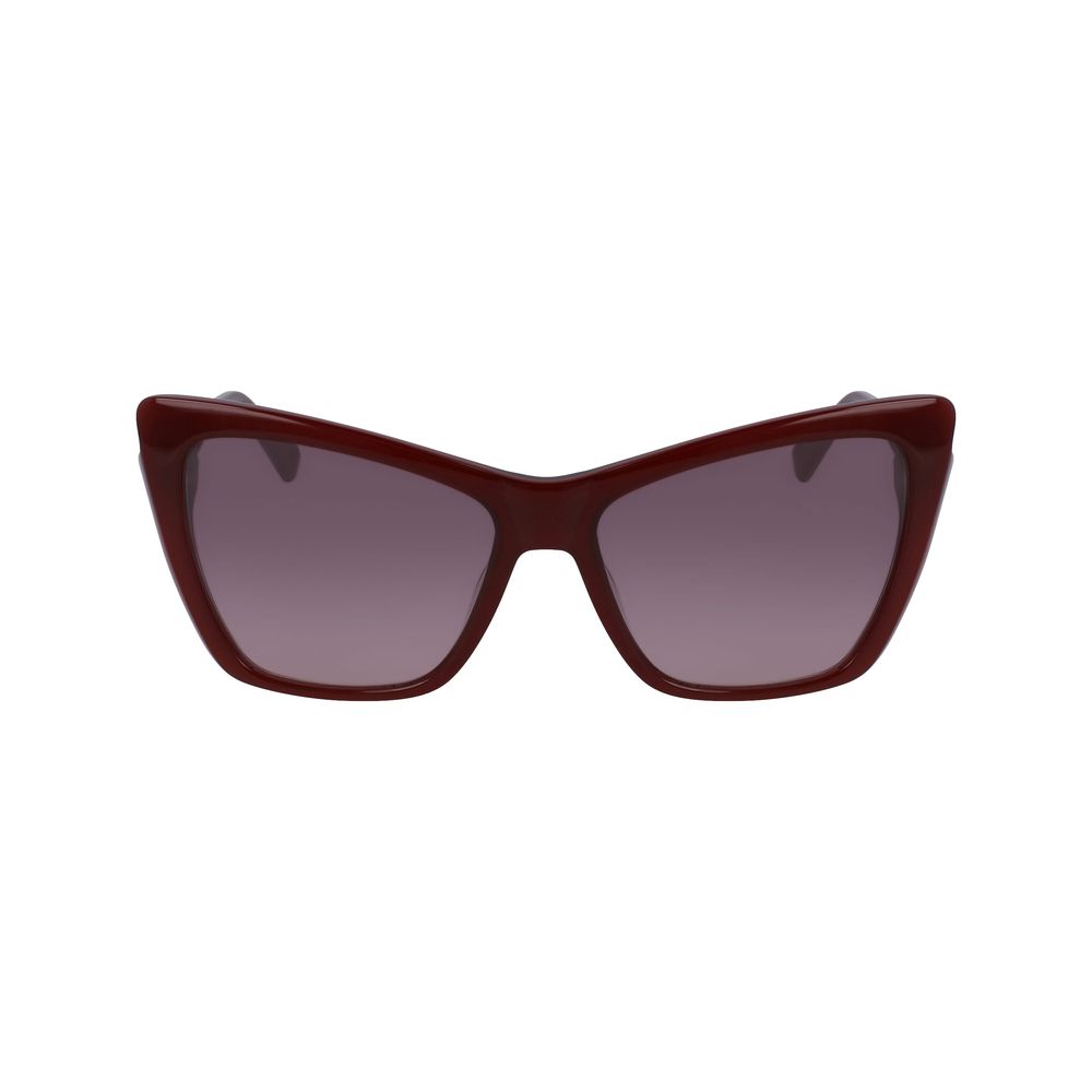 Longchamp Rote Acetat-Sonnenbrille