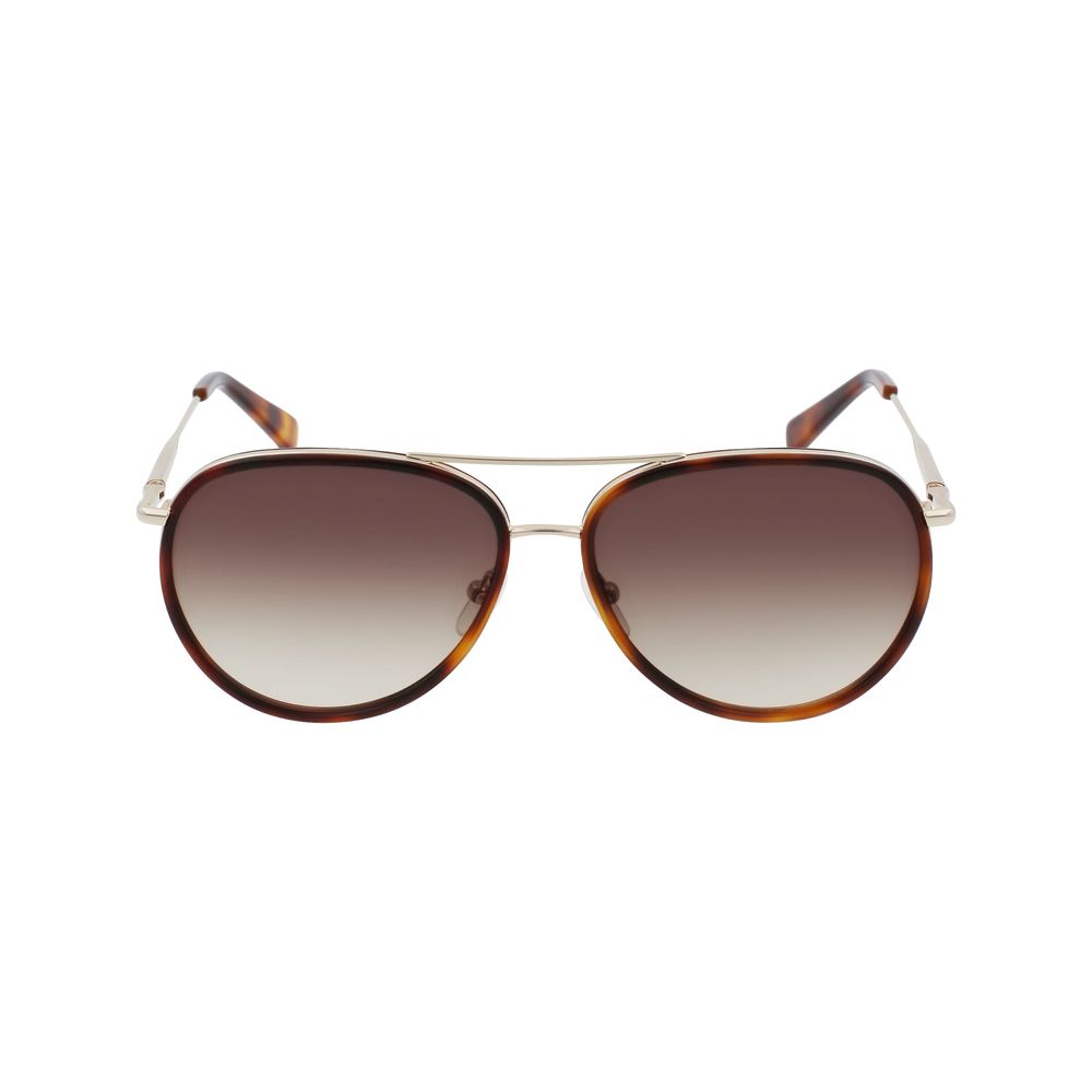 Longchamp Goldene Metall-Sonnenbrille