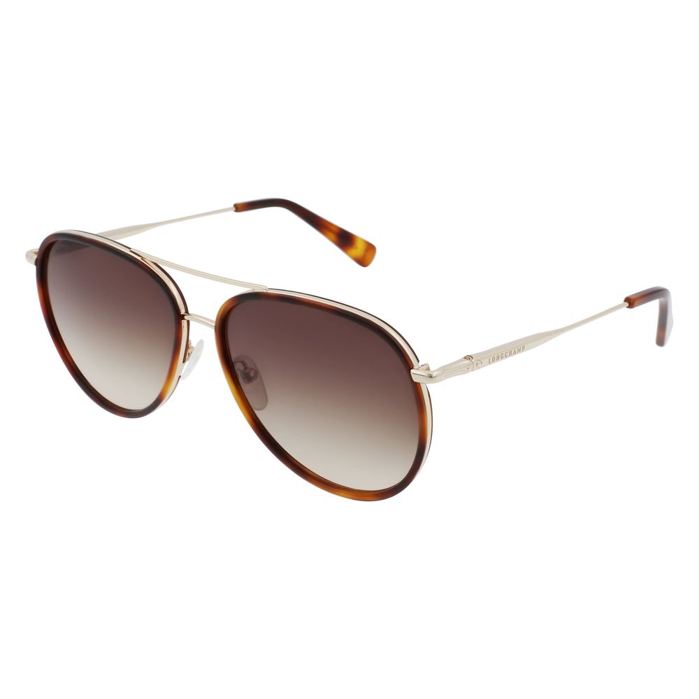 Longchamp Goldene Metall-Sonnenbrille