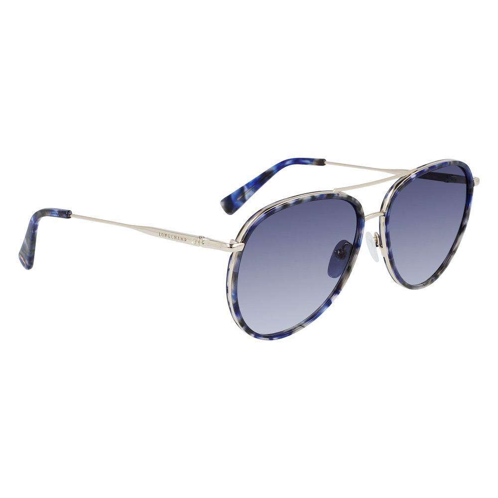 Longchamp Goldene Metall-Sonnenbrille