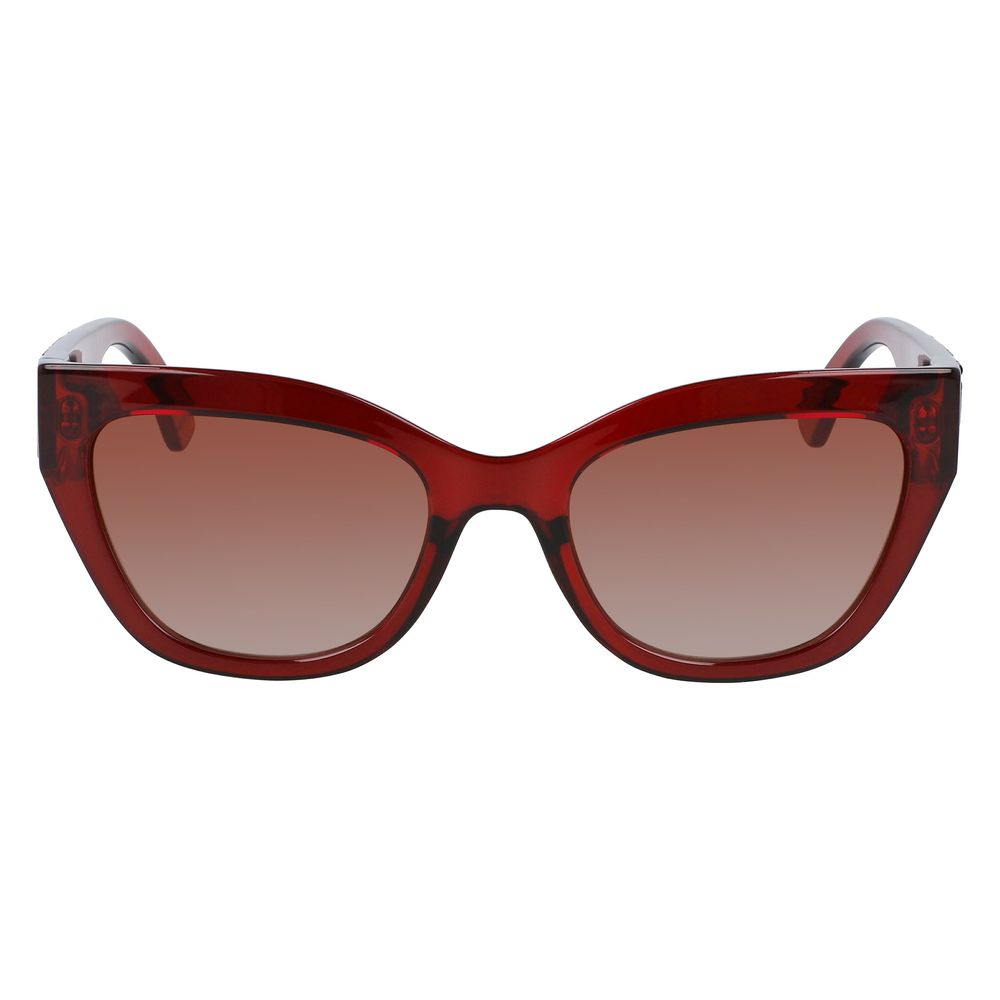 Longchamp Rot gespritzte Sonnenbrille