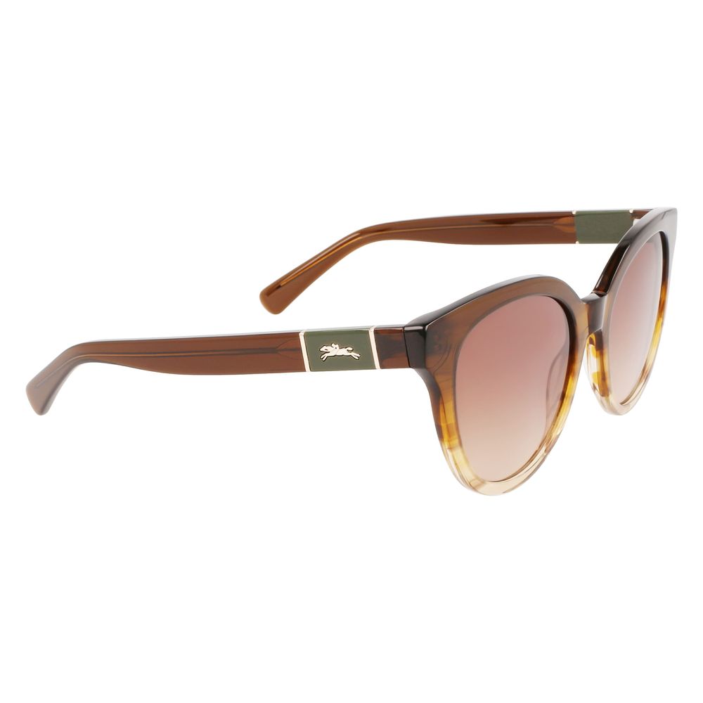 Longchamp Braune Acetat-Sonnenbrille