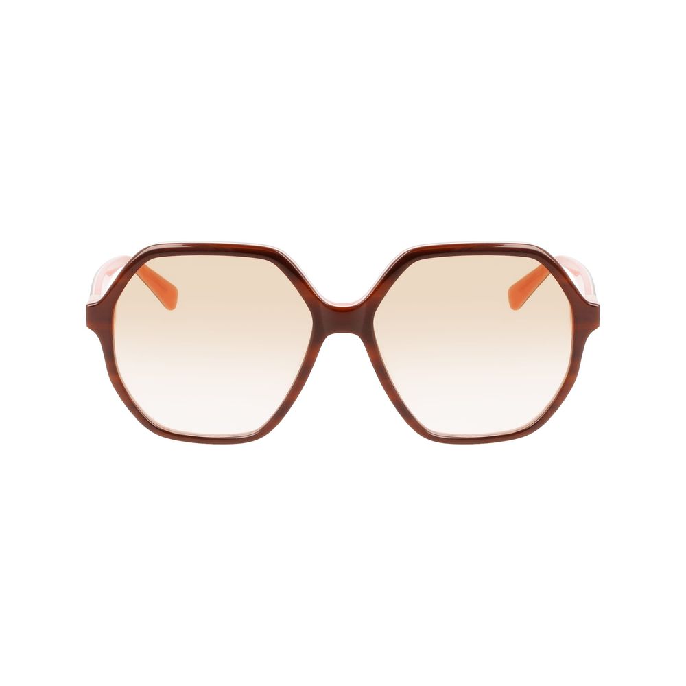 Longchamp Braune Acetat-Sonnenbrille