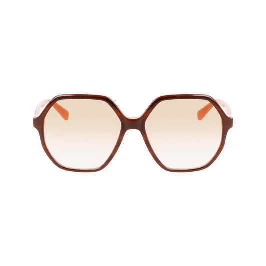 Longchamp Braune Acetat-Sonnenbrille