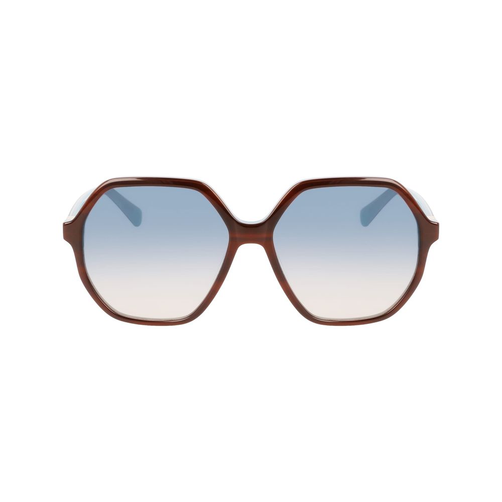 Longchamp Braune Acetat-Sonnenbrille