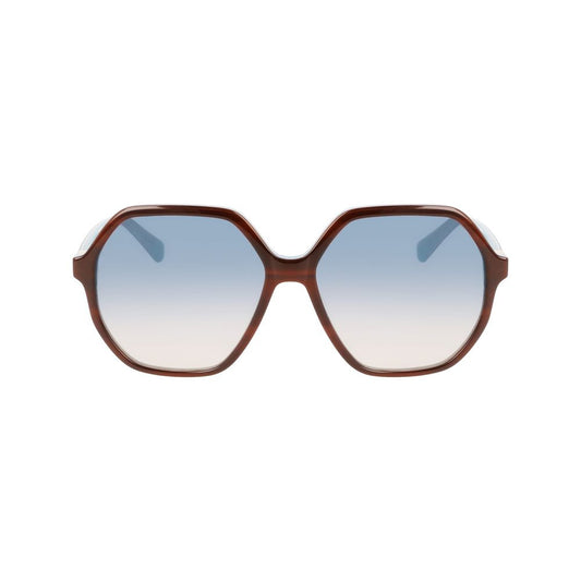 Longchamp Braune Acetat-Sonnenbrille