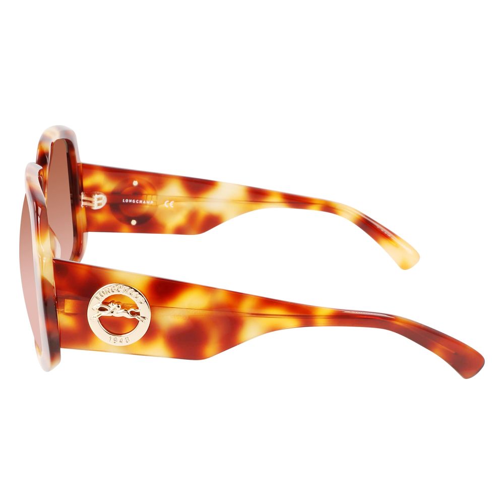 Longchamp Braune Acetat-Sonnenbrille