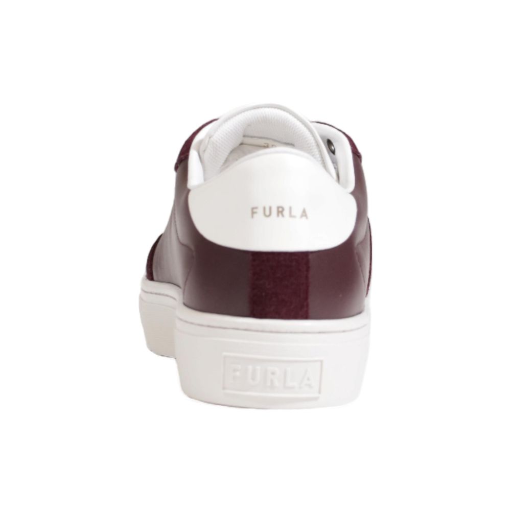 Furla Bordeaux Leder Sneaker