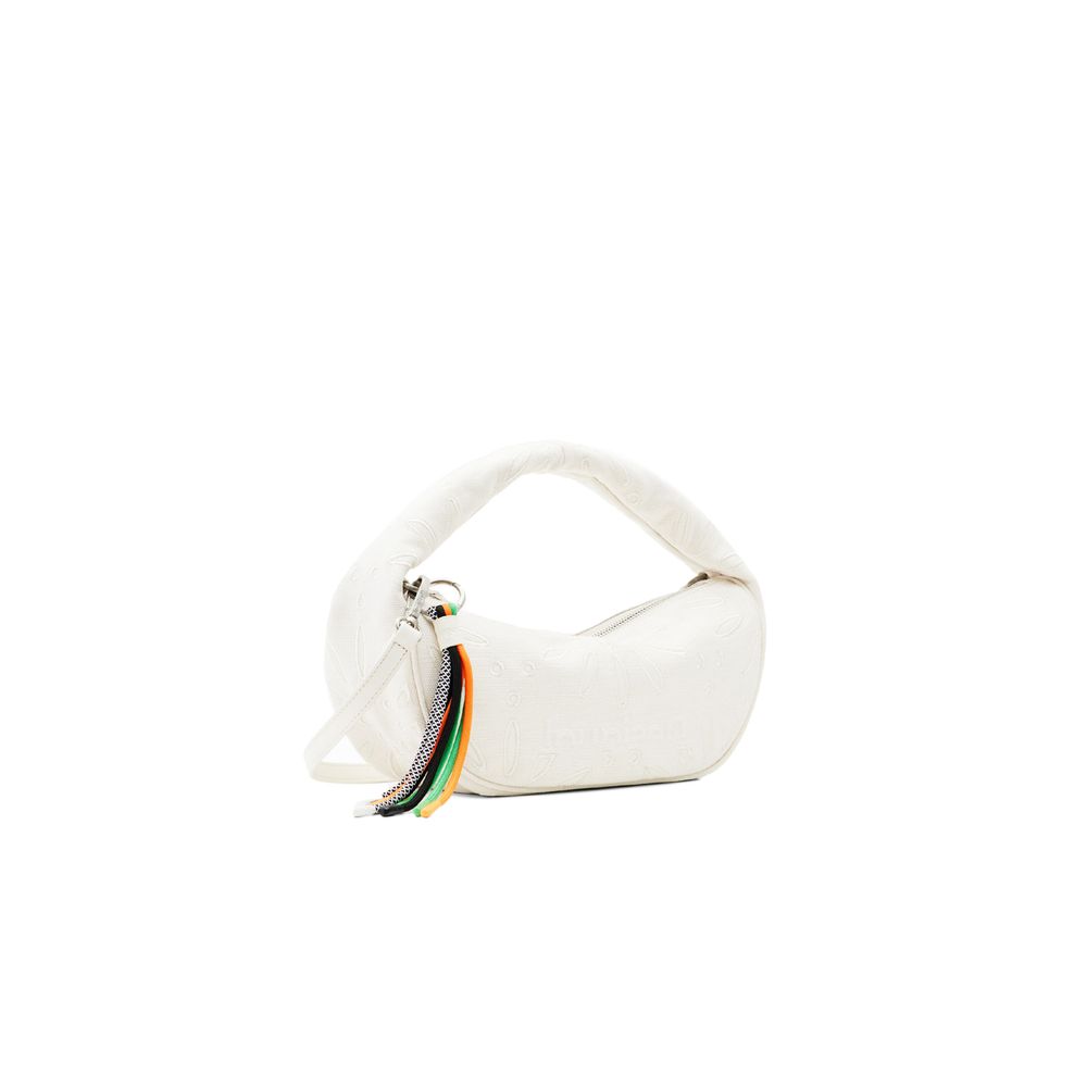 Desigual Creme Juta Handtasche