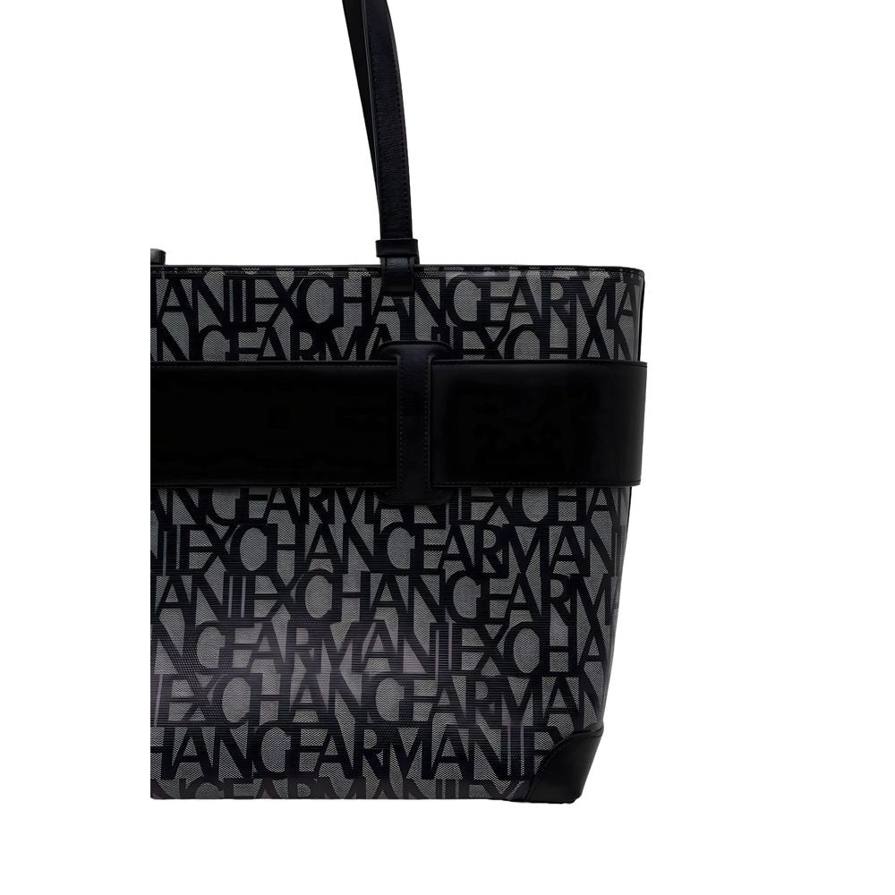 Armani Exchange Schwarze Polyethylen-Handtasche