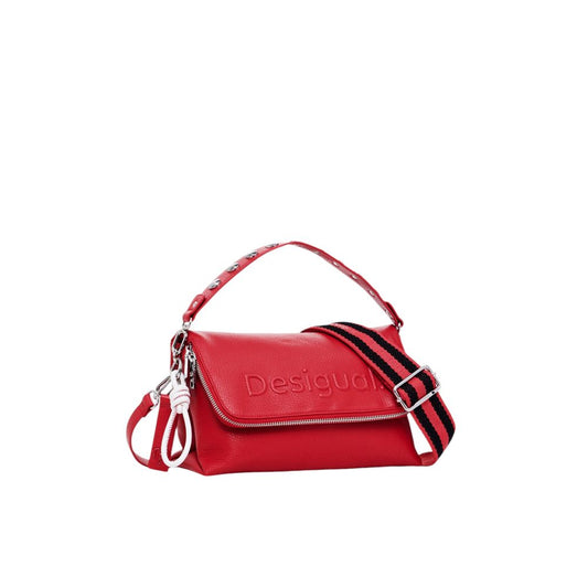 Desigual Rote Polyethylen-Handtasche