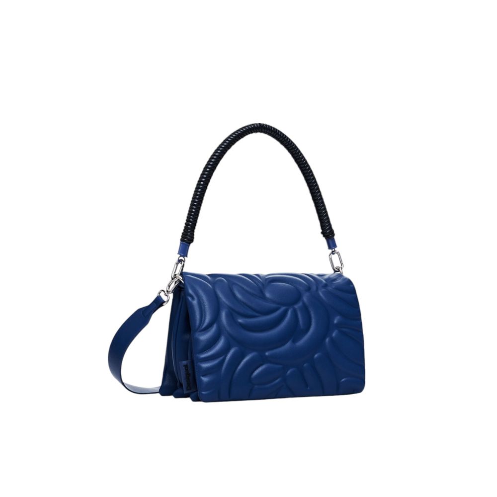 Desigual Blaue Polyethylen-Handtasche