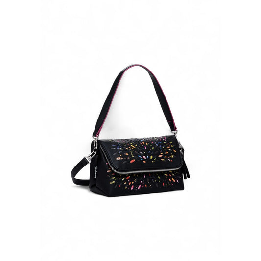 Desigual Schwarze Polyethylen-Handtasche