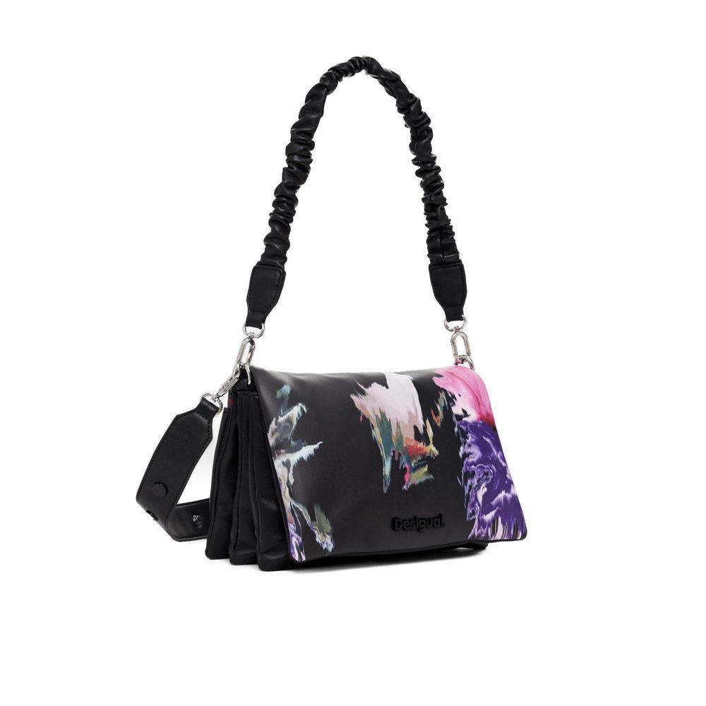 Desigual Schwarze Polyethylen-Handtasche