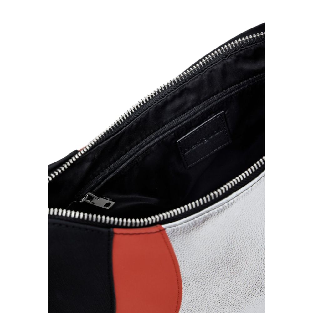 Desigual Silberne Polyethylen-Handtasche