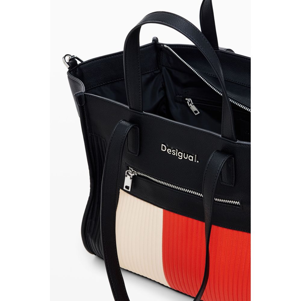 Desigual Schwarze Polyethylen-Handtasche