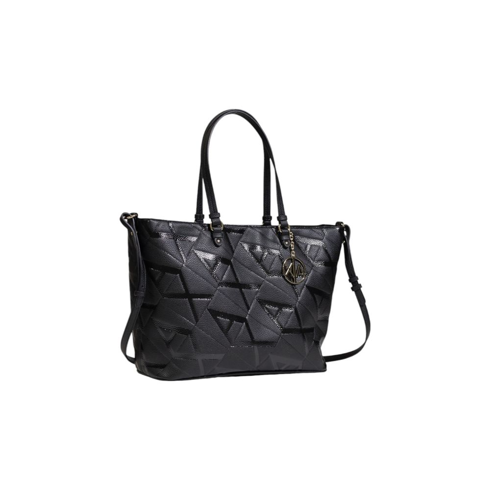 Armani Exchange Schwarze Polyethylen-Handtasche