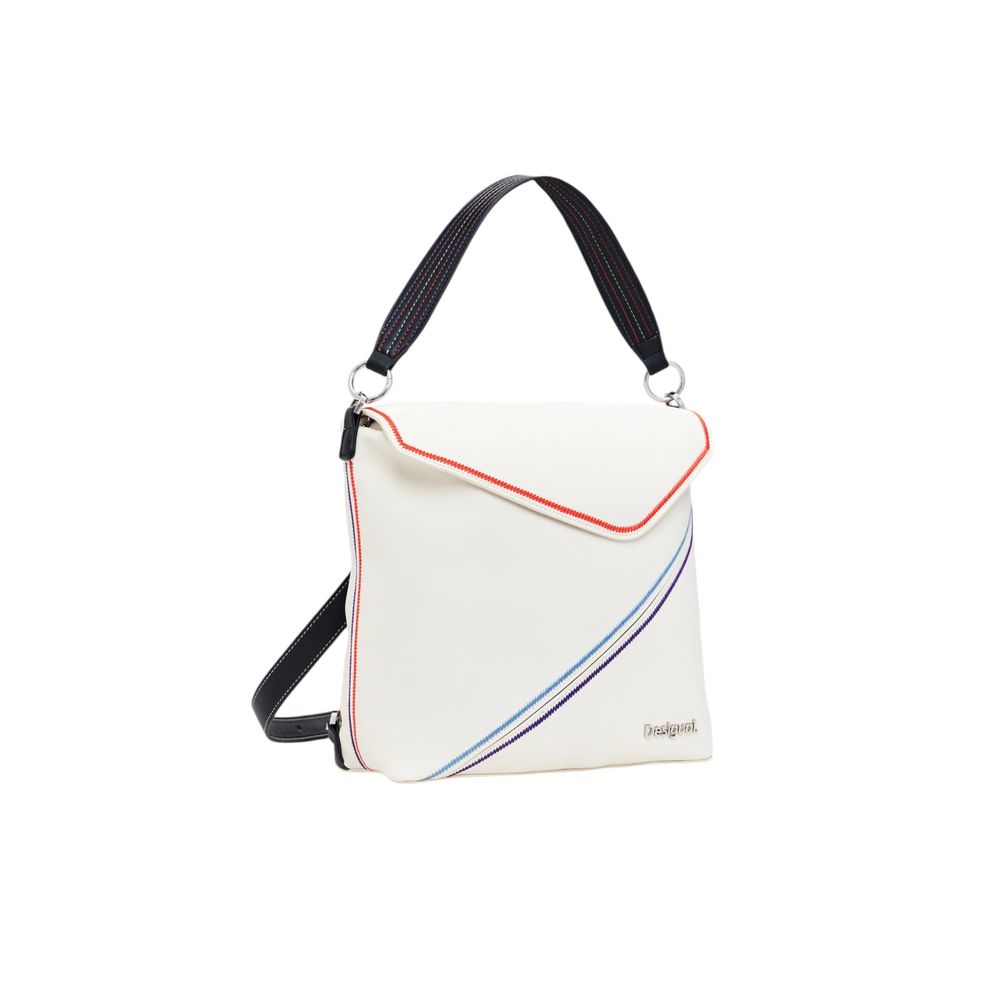 Desigual Cremefarbener Polyethylen-Rucksack