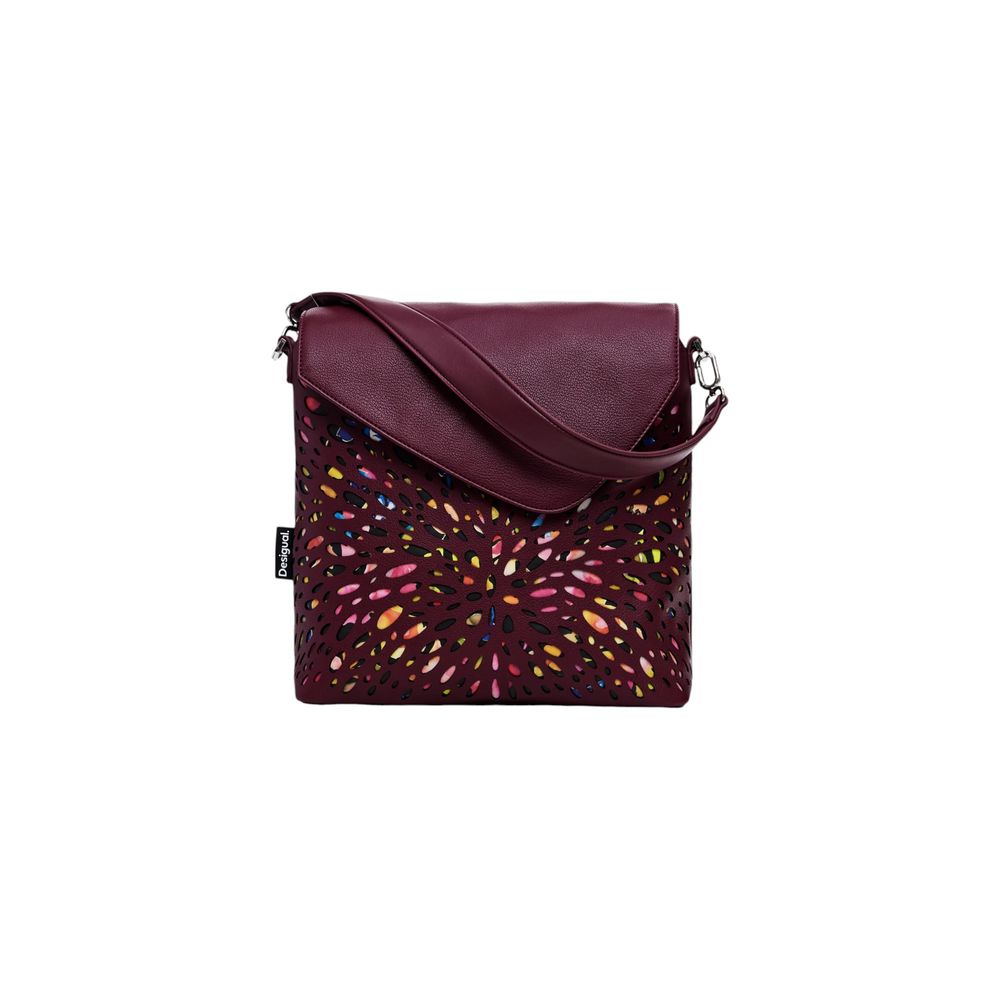 Desigual Bordeauxfarbener Polyethylen-Rucksack