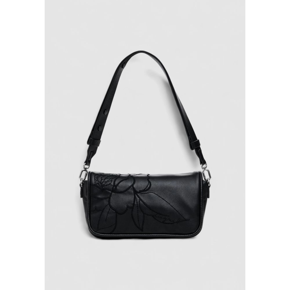 Desigual Schwarze Polyethylen-Handtasche