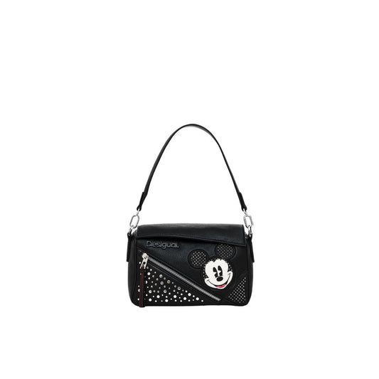 Desigual Schwarze Polyethylen-Handtasche