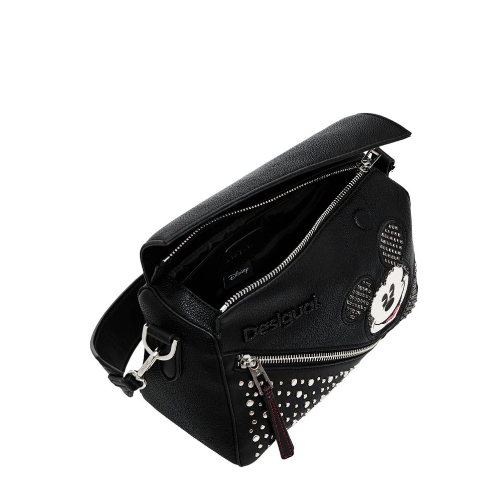 Desigual Schwarze Polyethylen-Handtasche