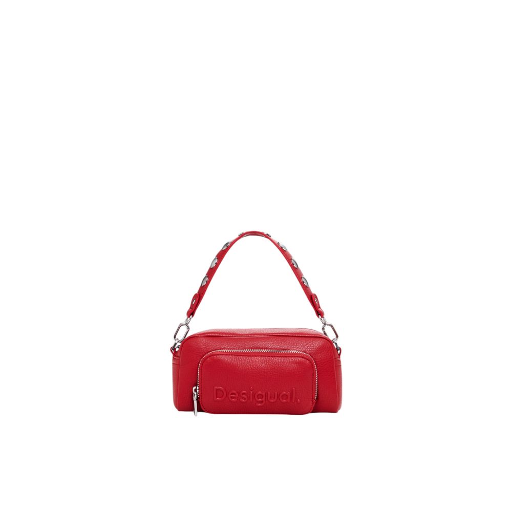 Desigual Rote Polyethylen-Handtasche