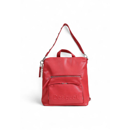 Desigual Roter Polyethylen-Rucksack