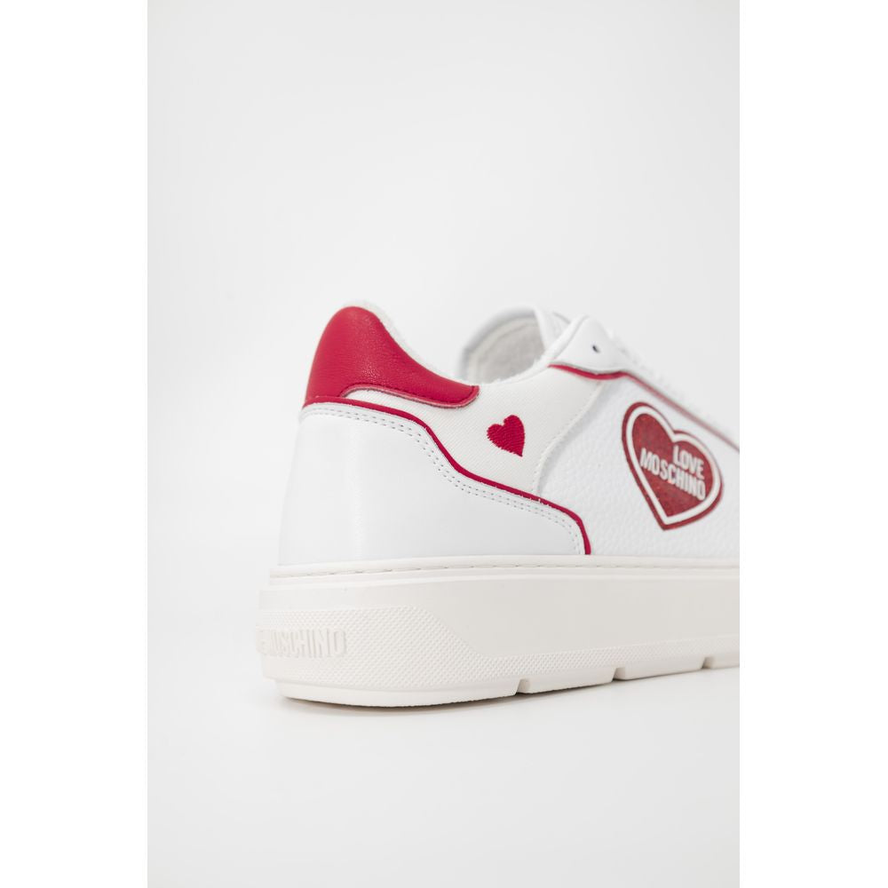 Love Moschino Roter Polyethylen-Sneaker