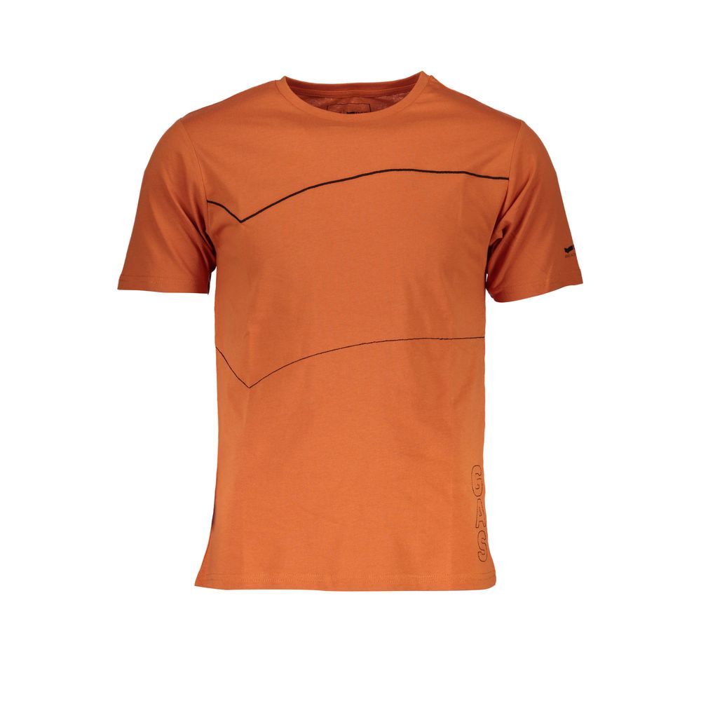 Gas Orangefarbenes T-Shirt aus Baumwolle