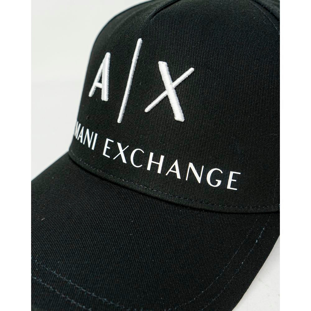 Armani Exchange Schwarze Baumwollhüte & Mützen