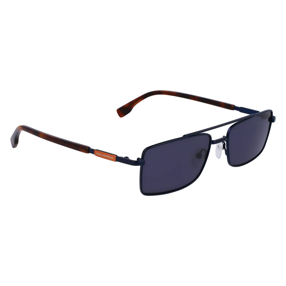 Karl Lagerfeld Blaue Metall-Sonnenbrille