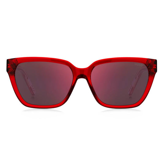 Hugo Boss Rote Acetat-Sonnenbrille