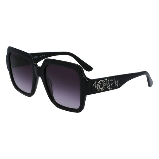 Karl Lagerfeld Schwarze Acetat-Sonnenbrille