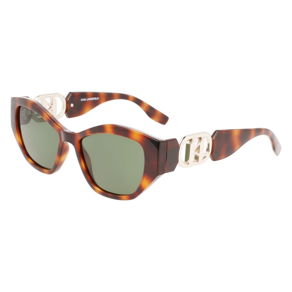 Karl Lagerfeld Braun gespritzte Sonnenbrille