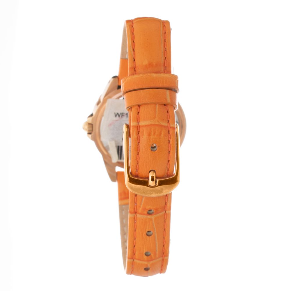 Folli Follie Orangefarbene Lederuhr