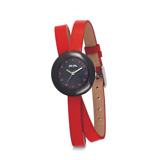 Folli Follie Rote Lederuhr