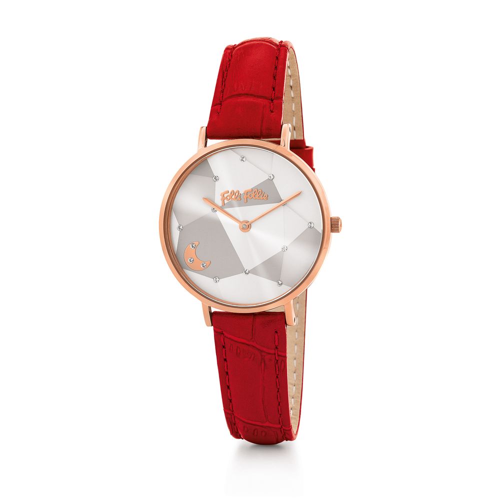 Folli Follie Rote Lederuhr