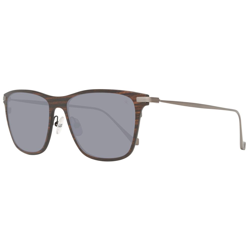 Hackett Graue Holz- und Metall-Sonnenbrille