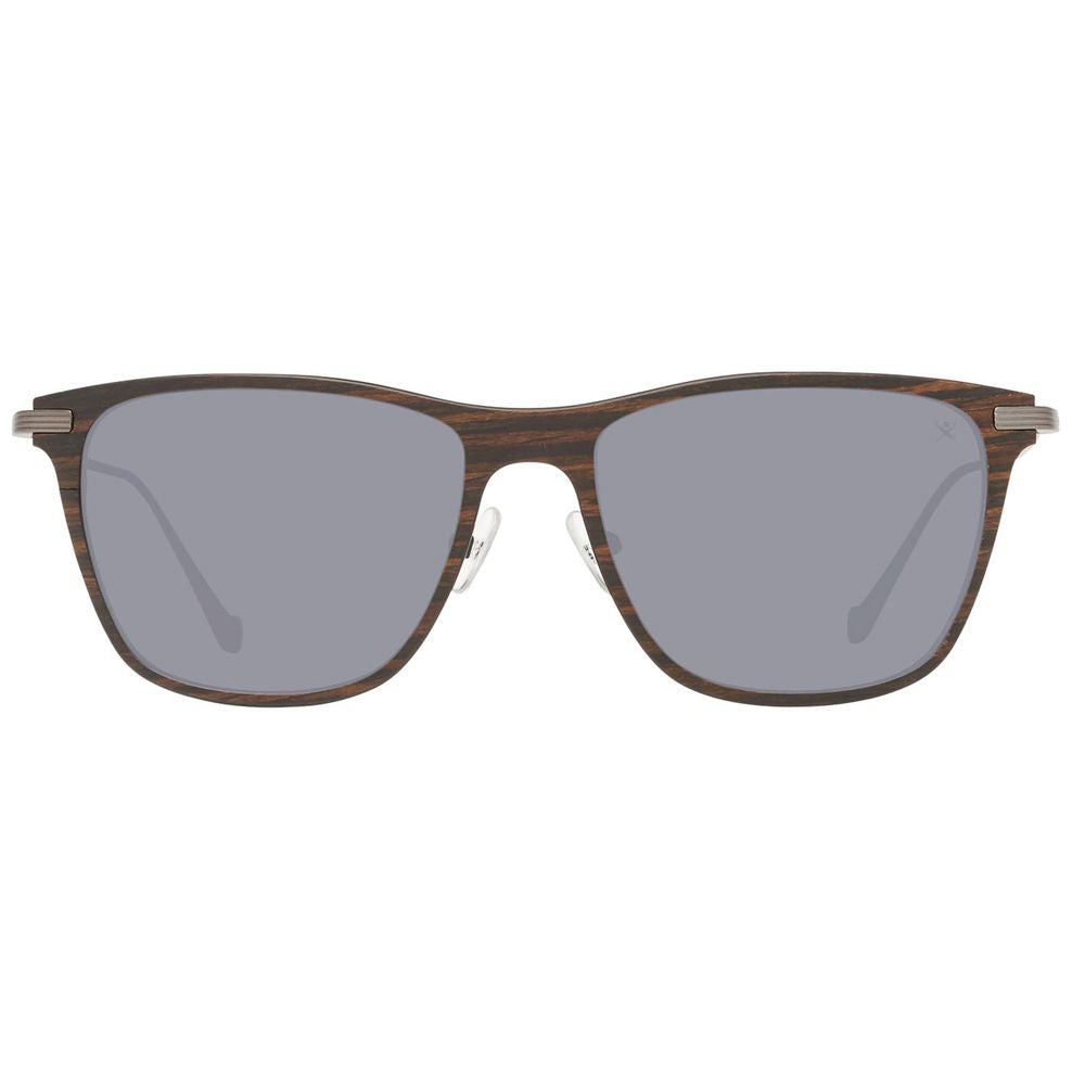 Hackett Graue Holz- und Metall-Sonnenbrille