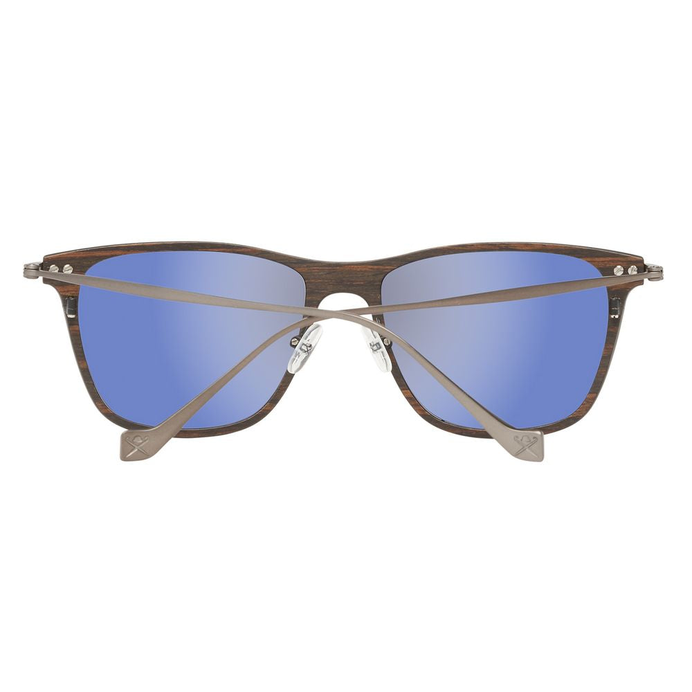 Hackett Graue Holz- und Metall-Sonnenbrille