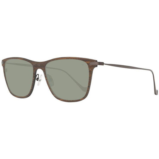 Hackett Braune Holz- und Metall-Sonnenbrille