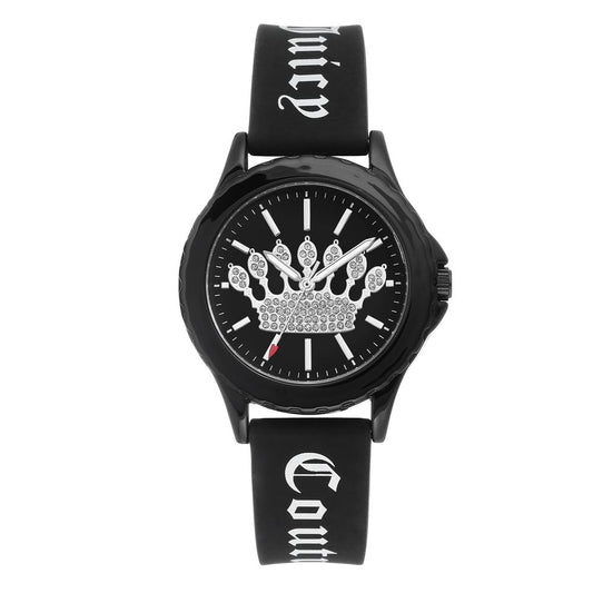 Juicy Couture Schwarze Silikon-Uhr