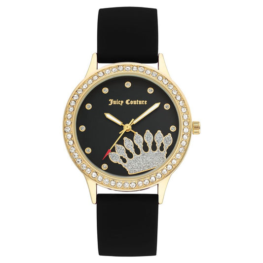 Juicy Couture Schwarze Silikon-Uhr