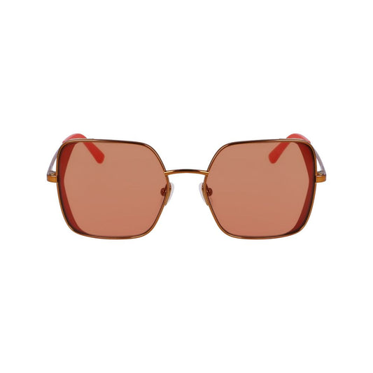 Karl Lagerfeld Orangefarbene Metall-Sonnenbrille