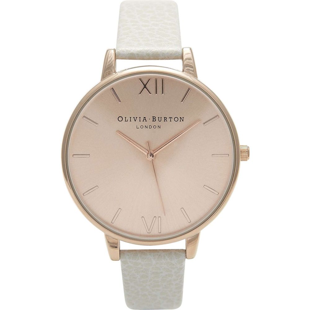 Olivia Burton Beige Kunstlederuhr