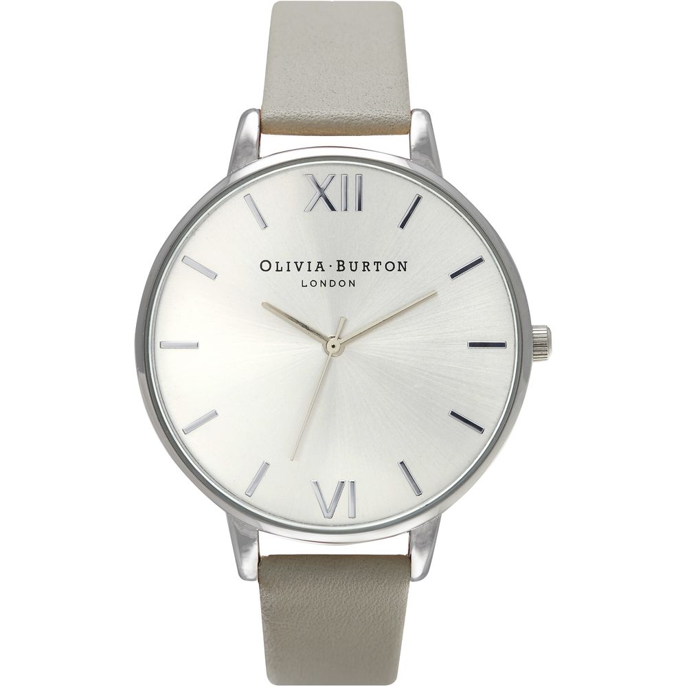 Olivia Burton Graue Lederuhr