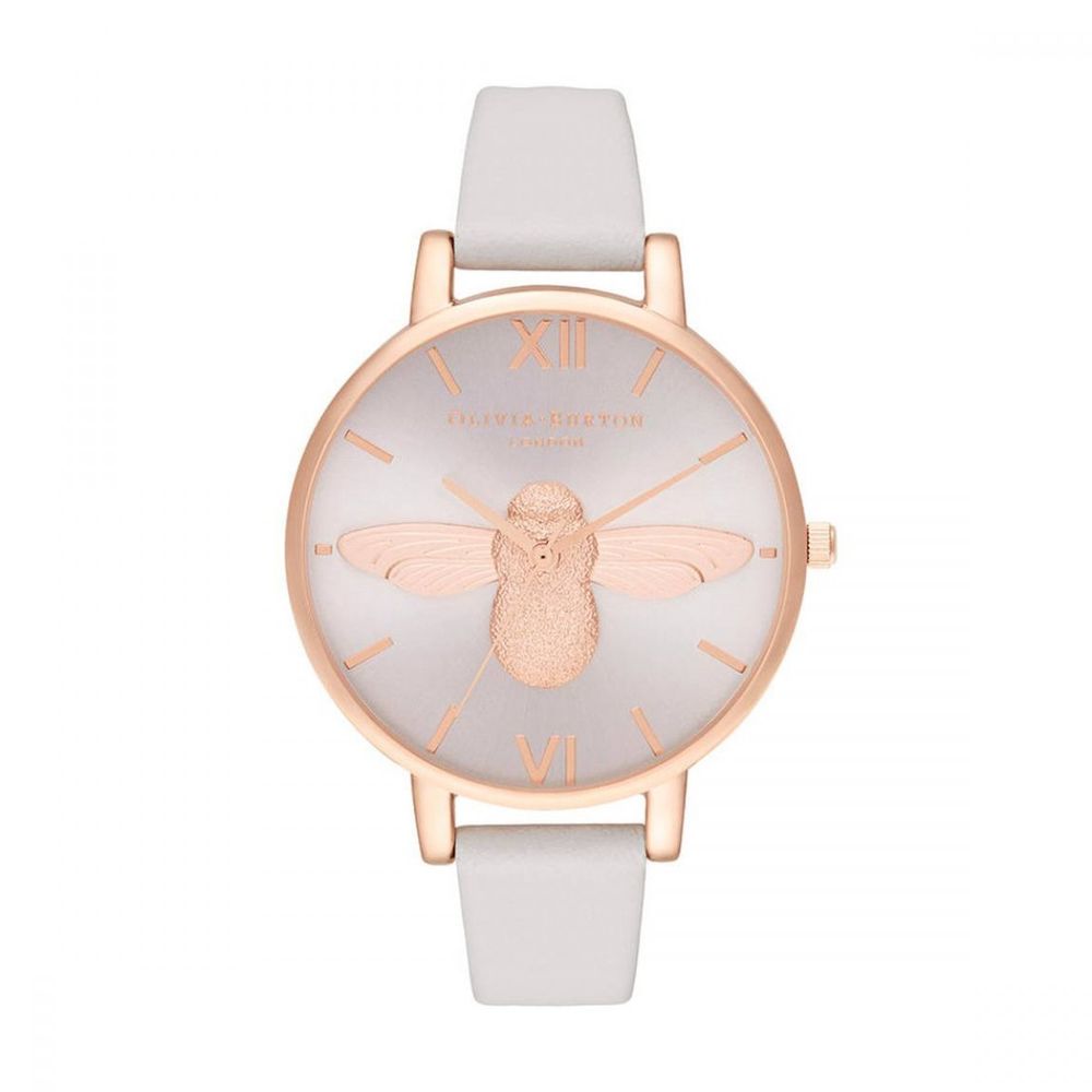 Olivia Burton Beige Kunstlederuhr